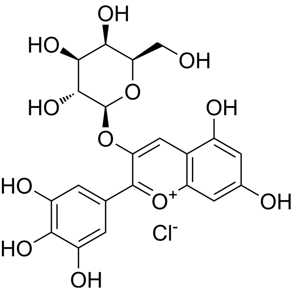 Delphinidin-3-O-galactoside chloride 28500-00-7